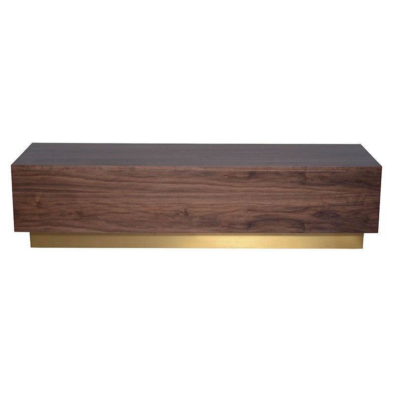 Jakoby Walnut - Brushed Gold Coffee Table