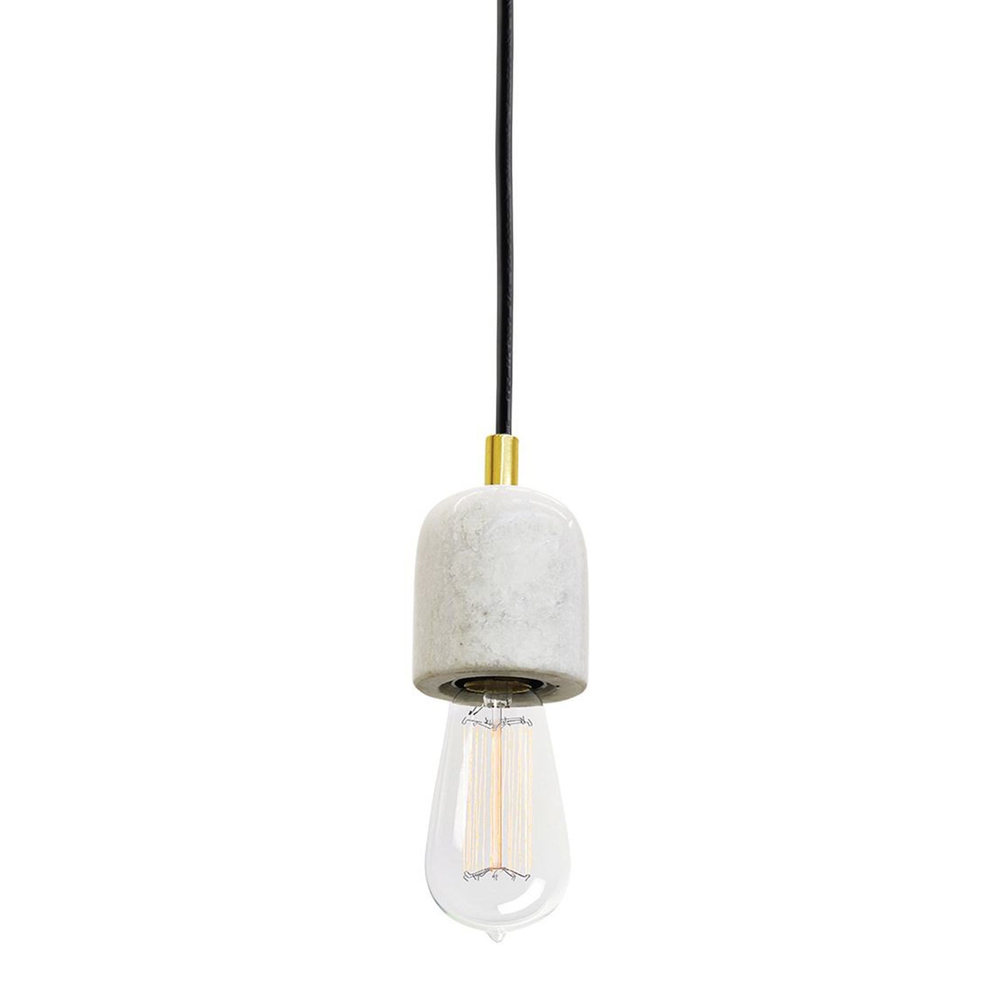 Hayton 4" White Marble Ceiling Light