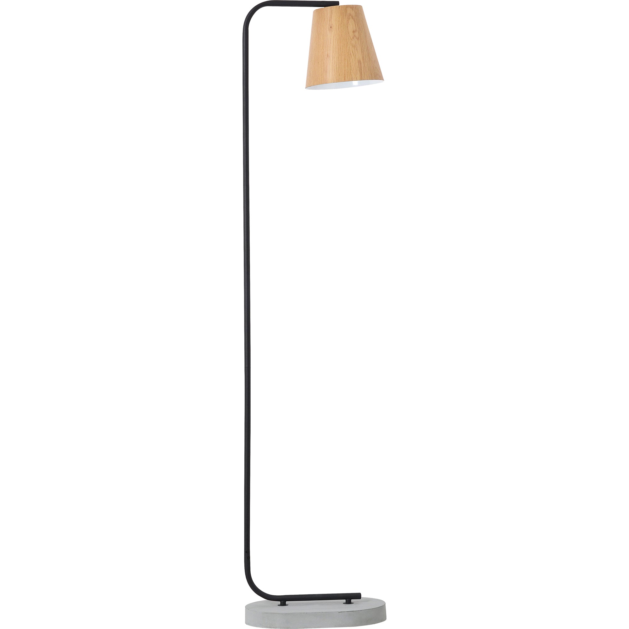 Ferra 8" Steel - Black Powder Coated Floor Lamp