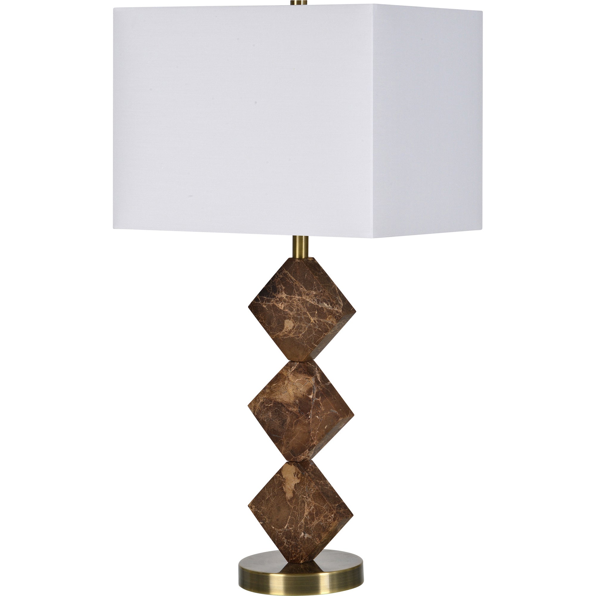 Canaria 14" Brown Marble Table Lamp