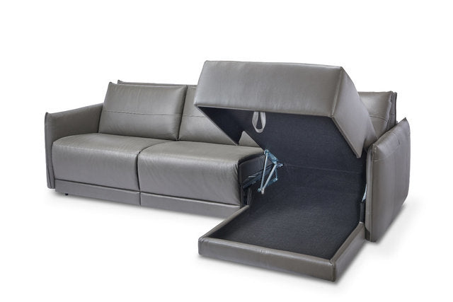 Luciano Leather Queen Sofa Bed Sectional