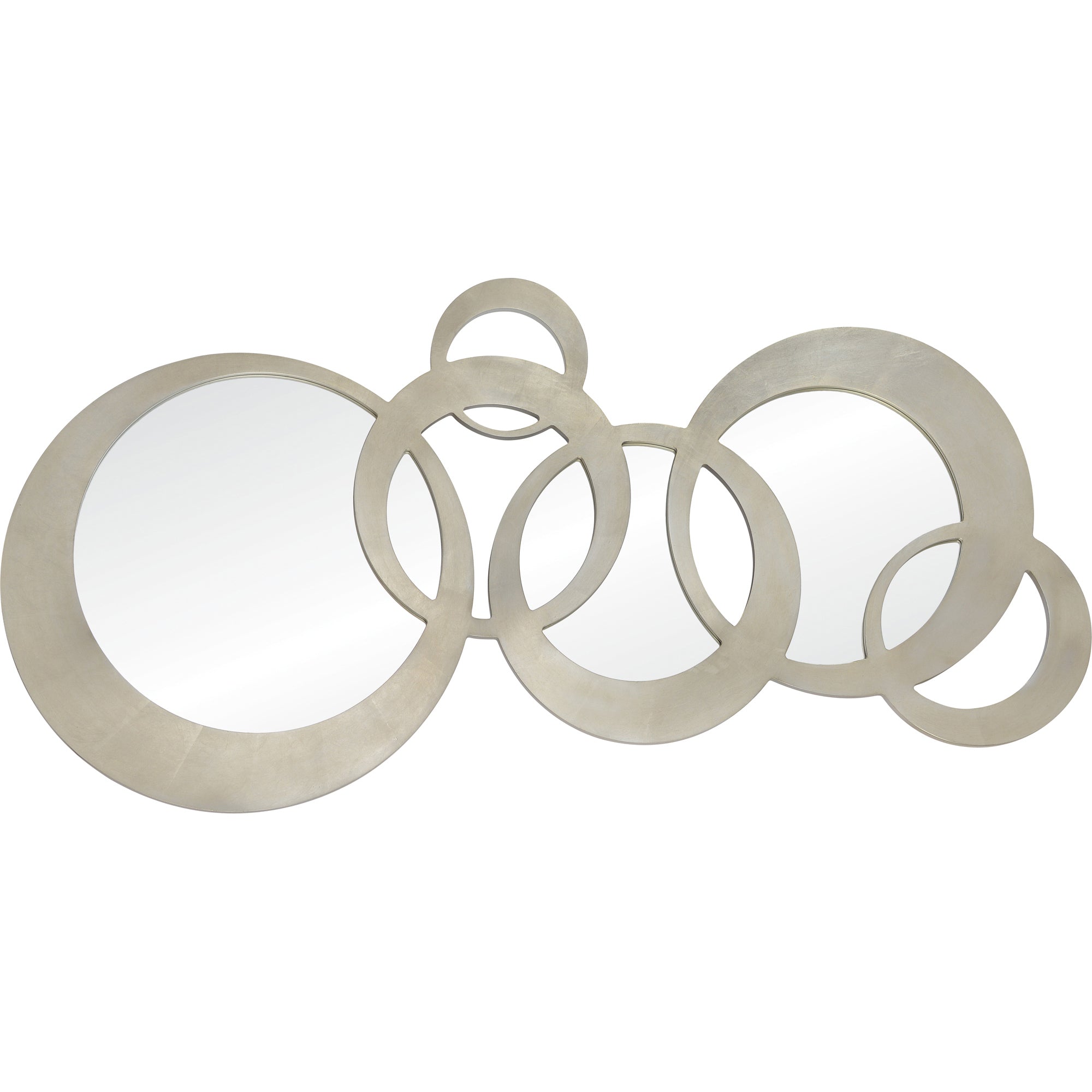 Dublin Circle 71" Wood - Silver Mirror