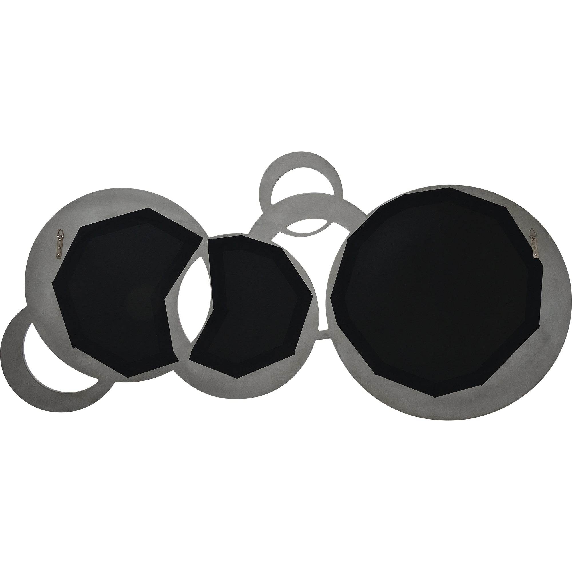 Dublin Circle 71" Wood - Silver Mirror