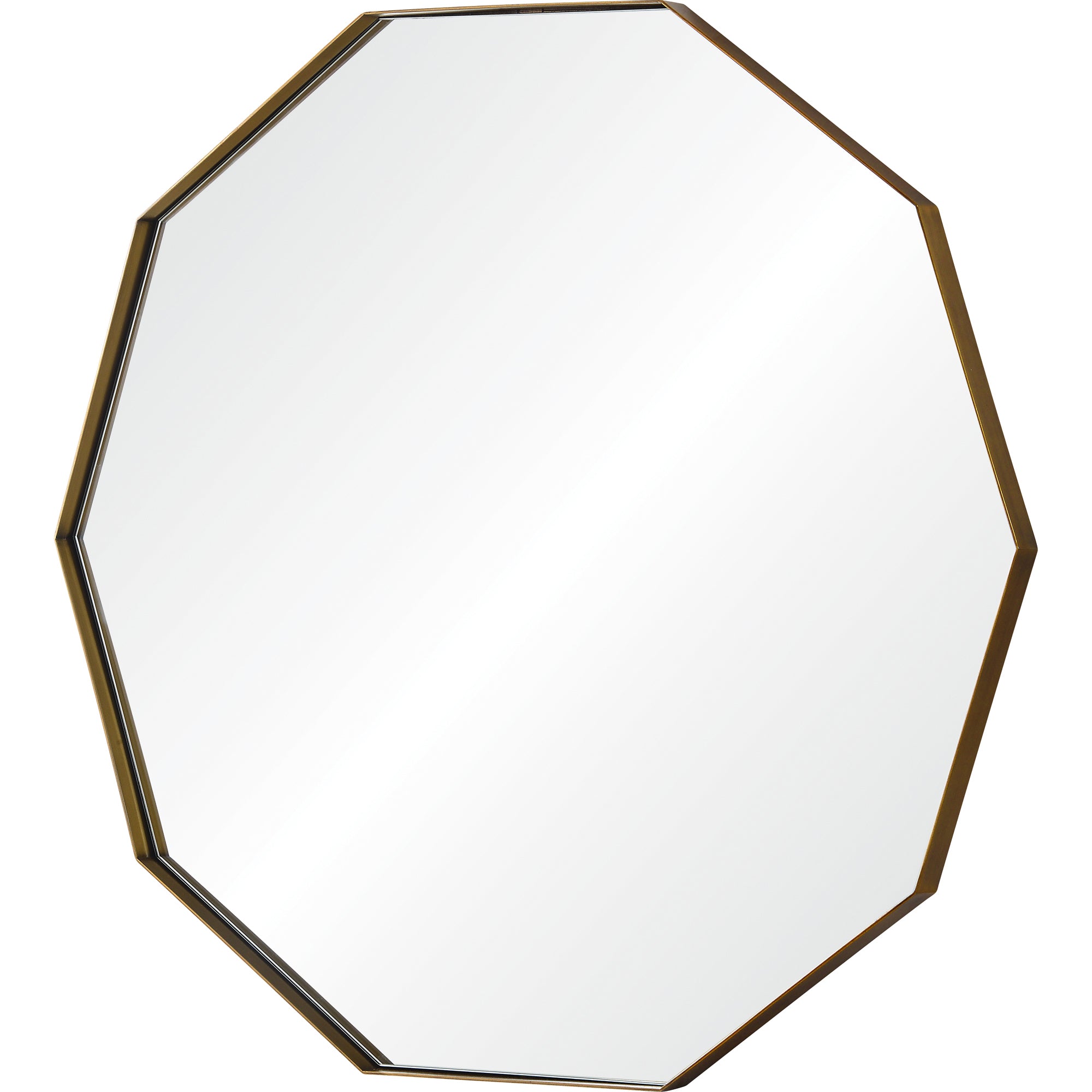 Cruz 40" Iron - Antique Brass Mirror