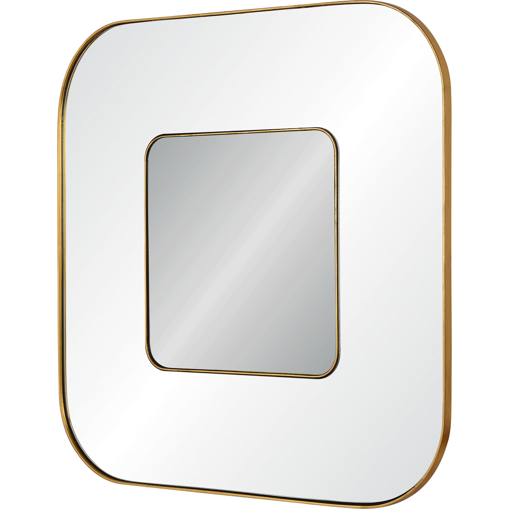 Baska 40" Iron - Gold Leaf Mirror
