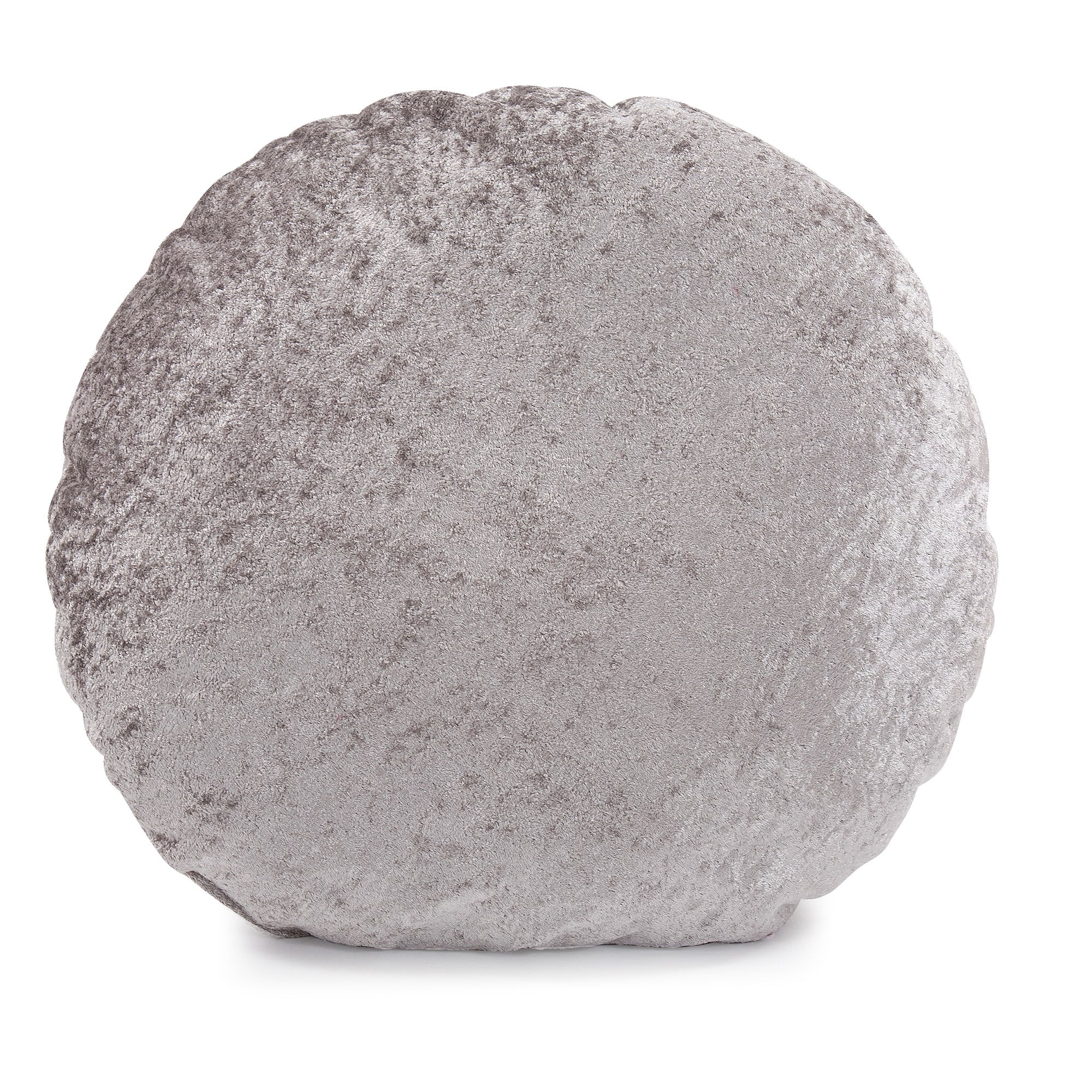 Amaron Cement Crushed Velvet Round Pillow- 18"