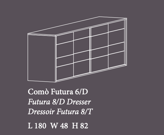 Futura 6-Drawer Double Dresser