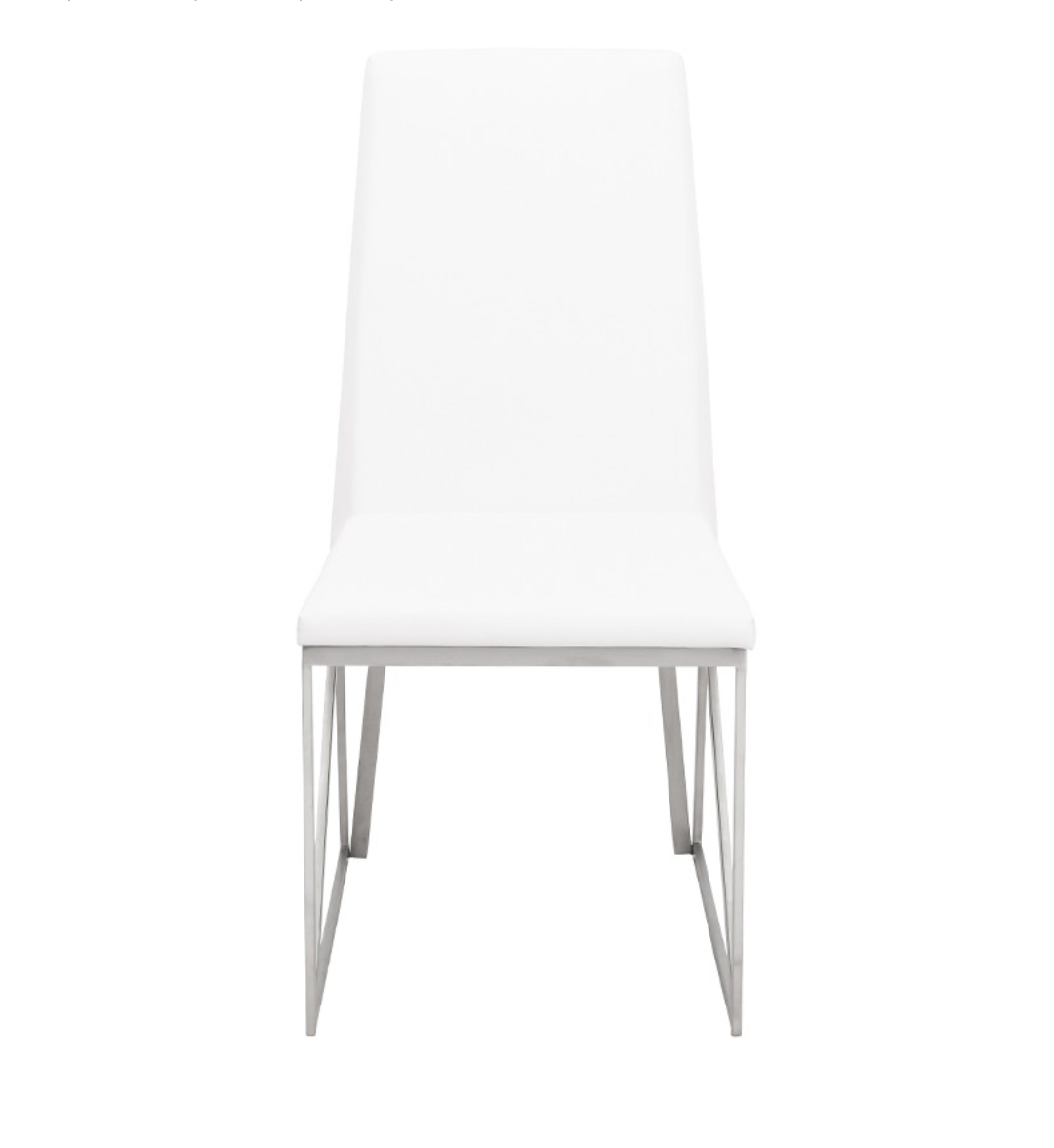 Caprice White Steel Dining Chair