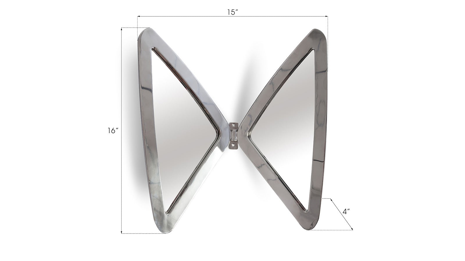 Butterfly Mirror, Stainless Steel