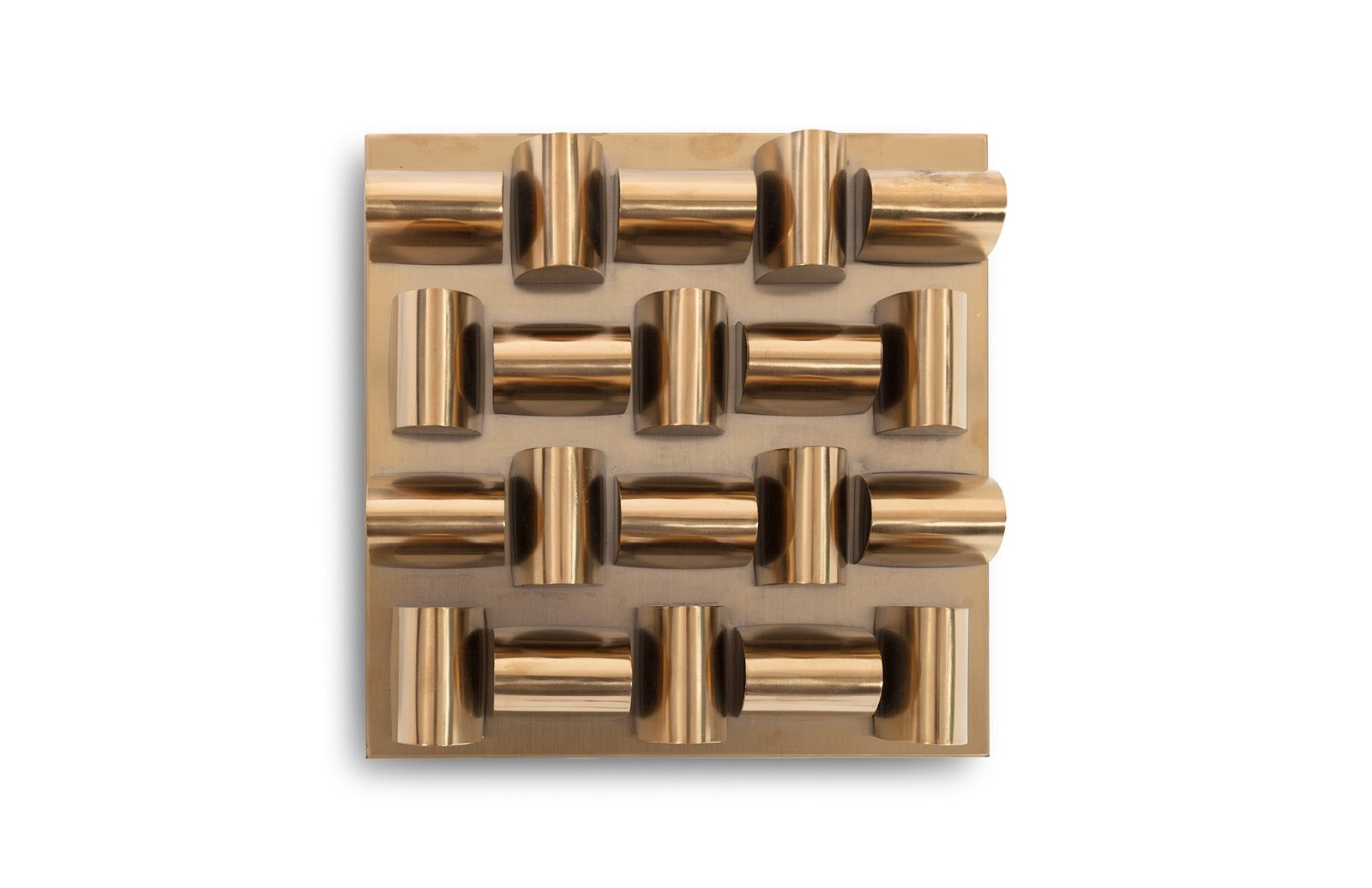 Arete Wall Tile Plated Brass Finish