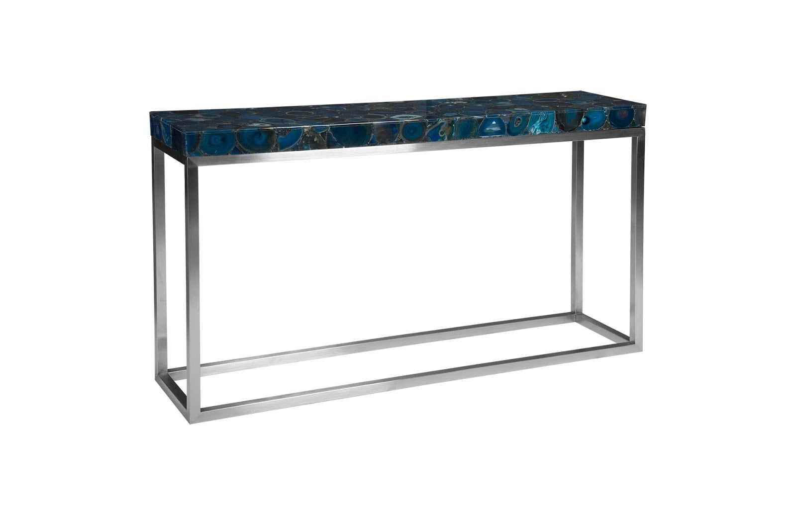 Agate Console Table Stainless Steel Base