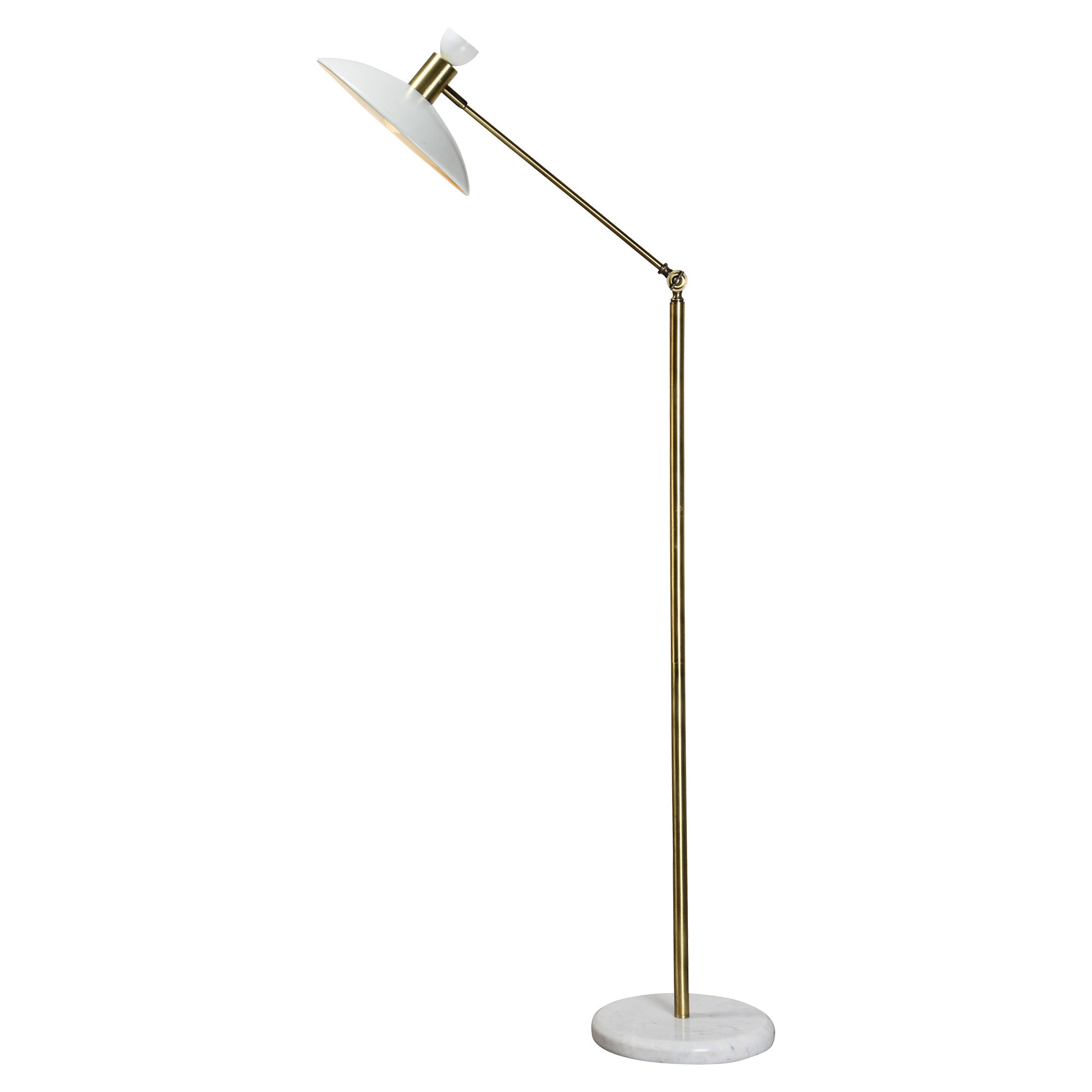 Troilus 13" Iron - Polished Brass Floor Lamp