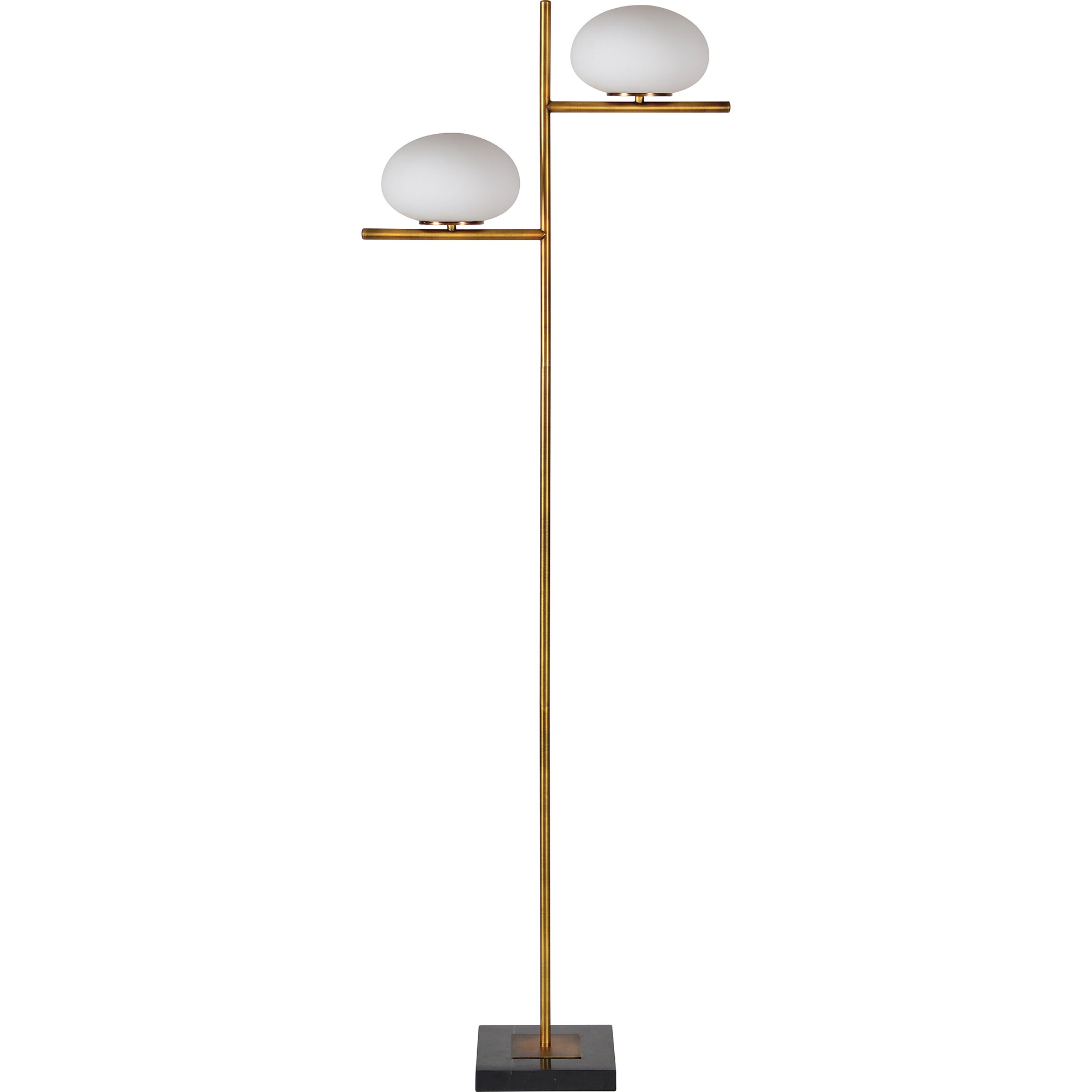 Deacon 8" Iron - Black Marble Floor Lamp