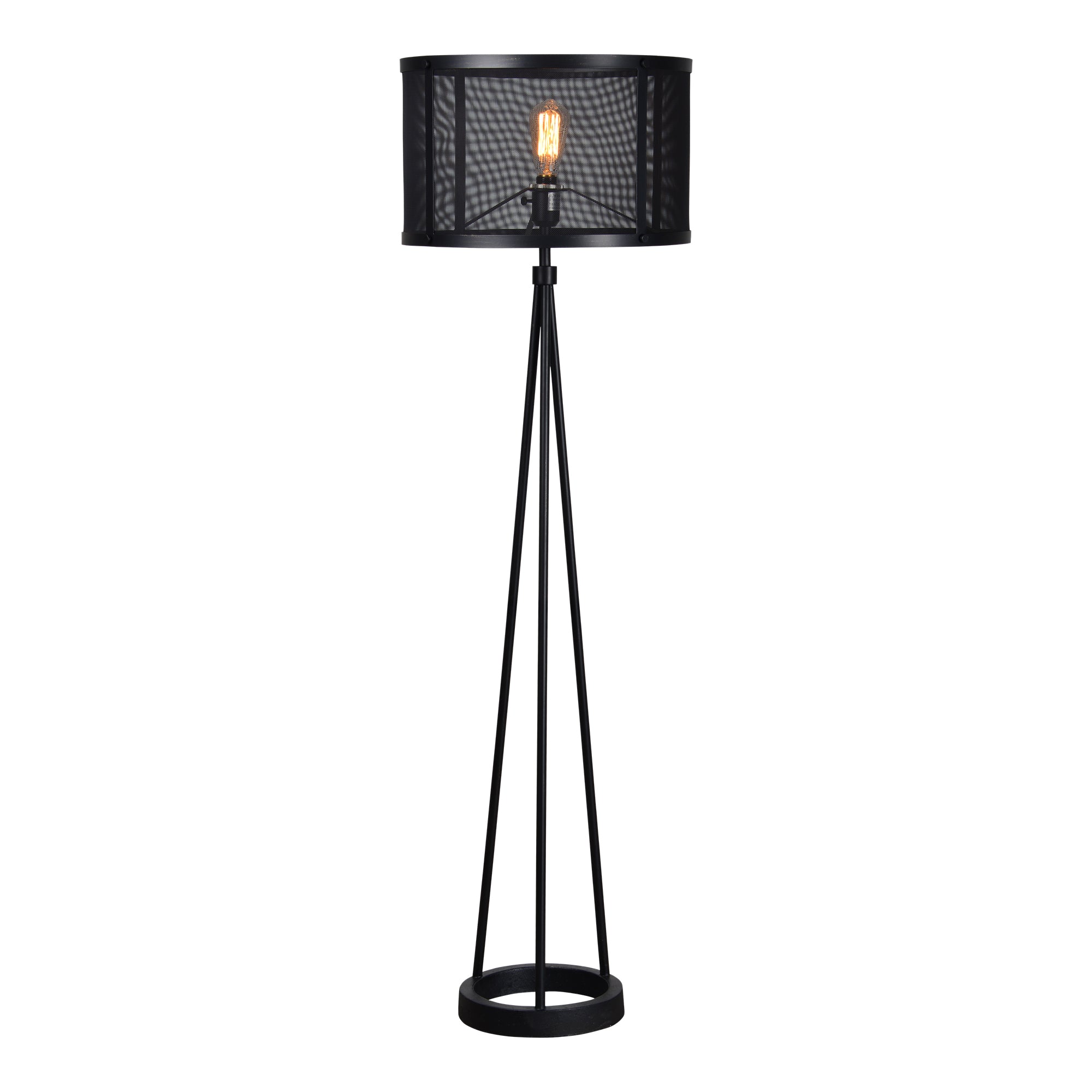 Livingstone 18" Steel - Black Powder Coated Floor Lamp
