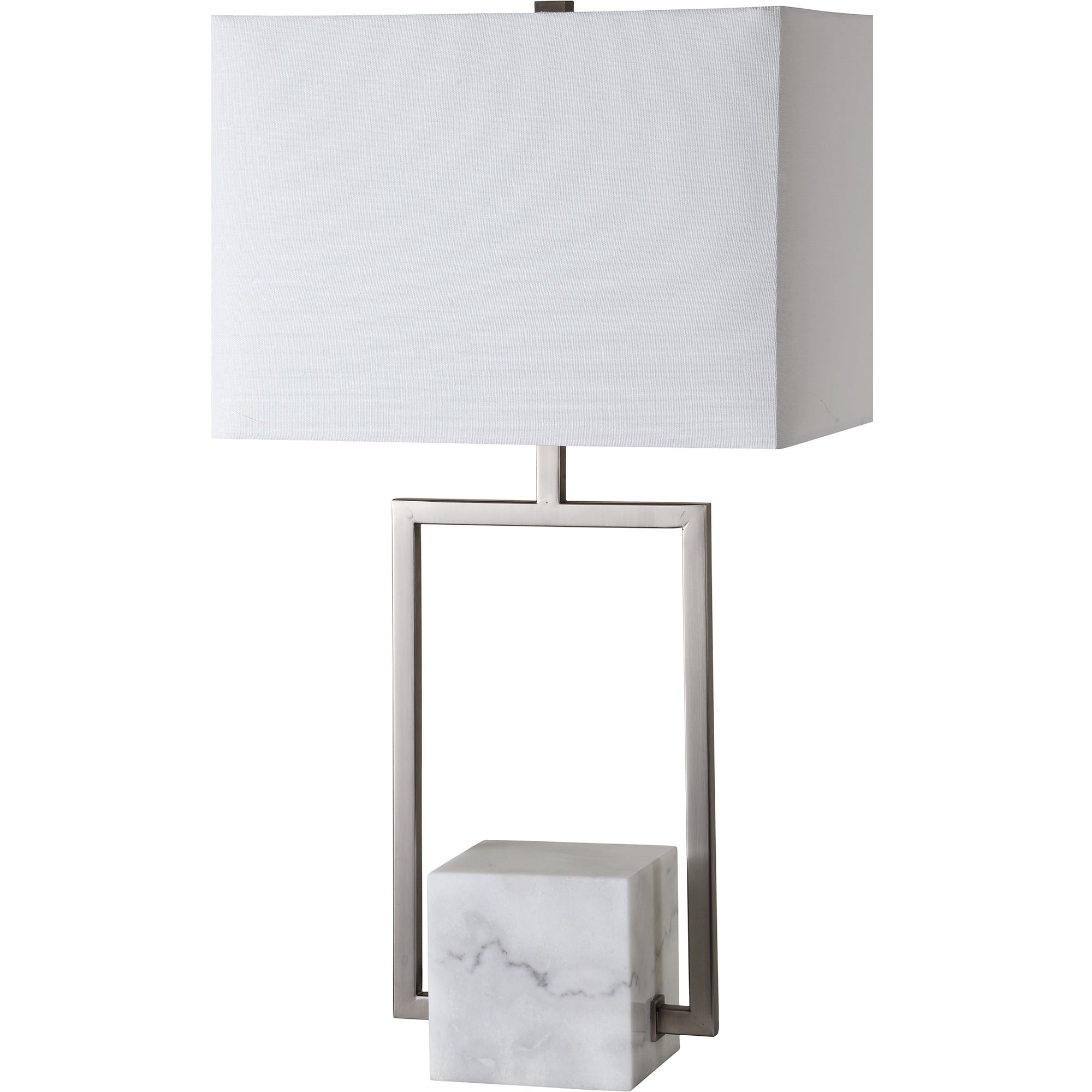 Bucannan 26" Iron - White Marble Table Lamp