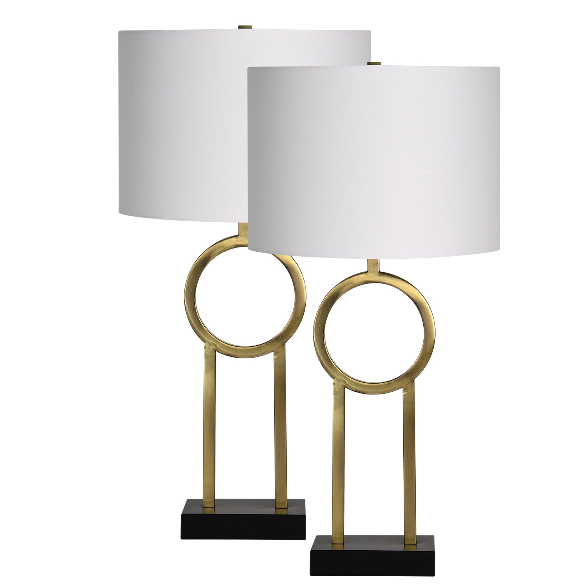 Burlington 14" Set Of 2 Iron - Brass Plated Table Lamp