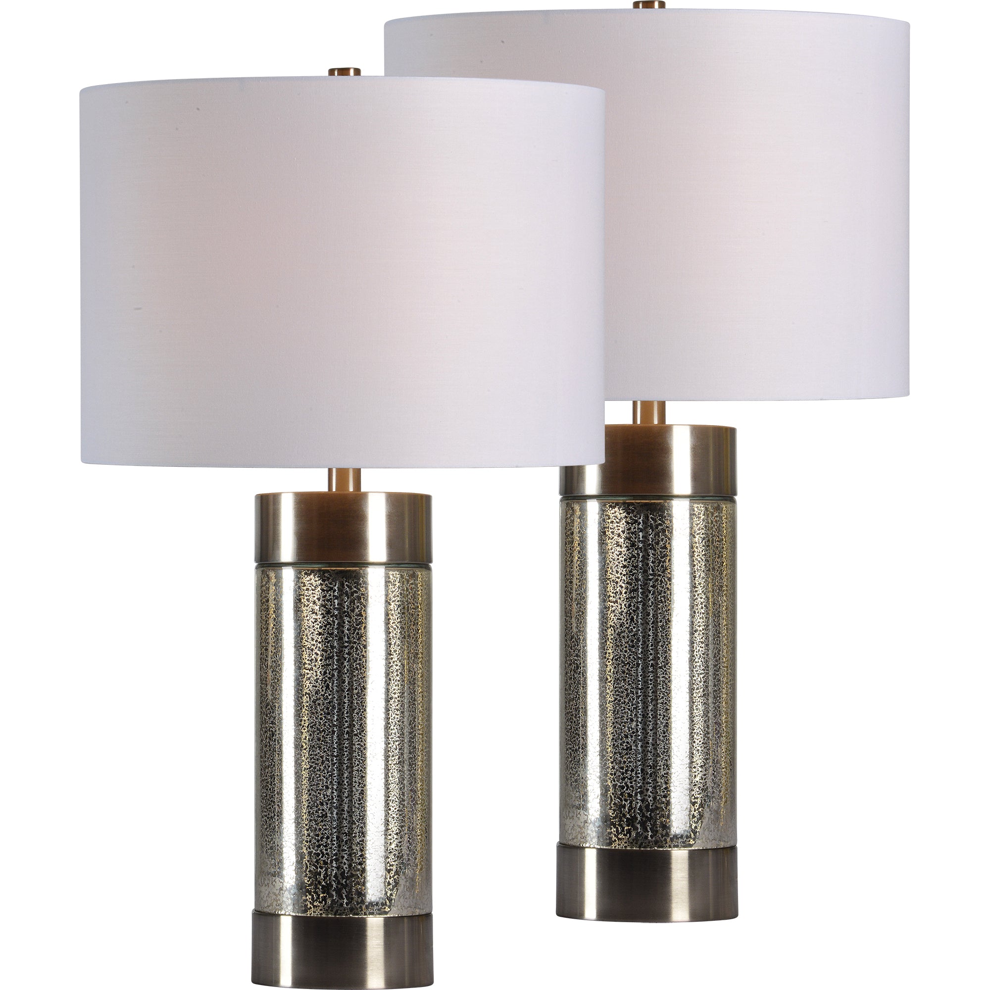 Leonora 15" Set Of 2 Iron - Antique Mercury Table Lamp