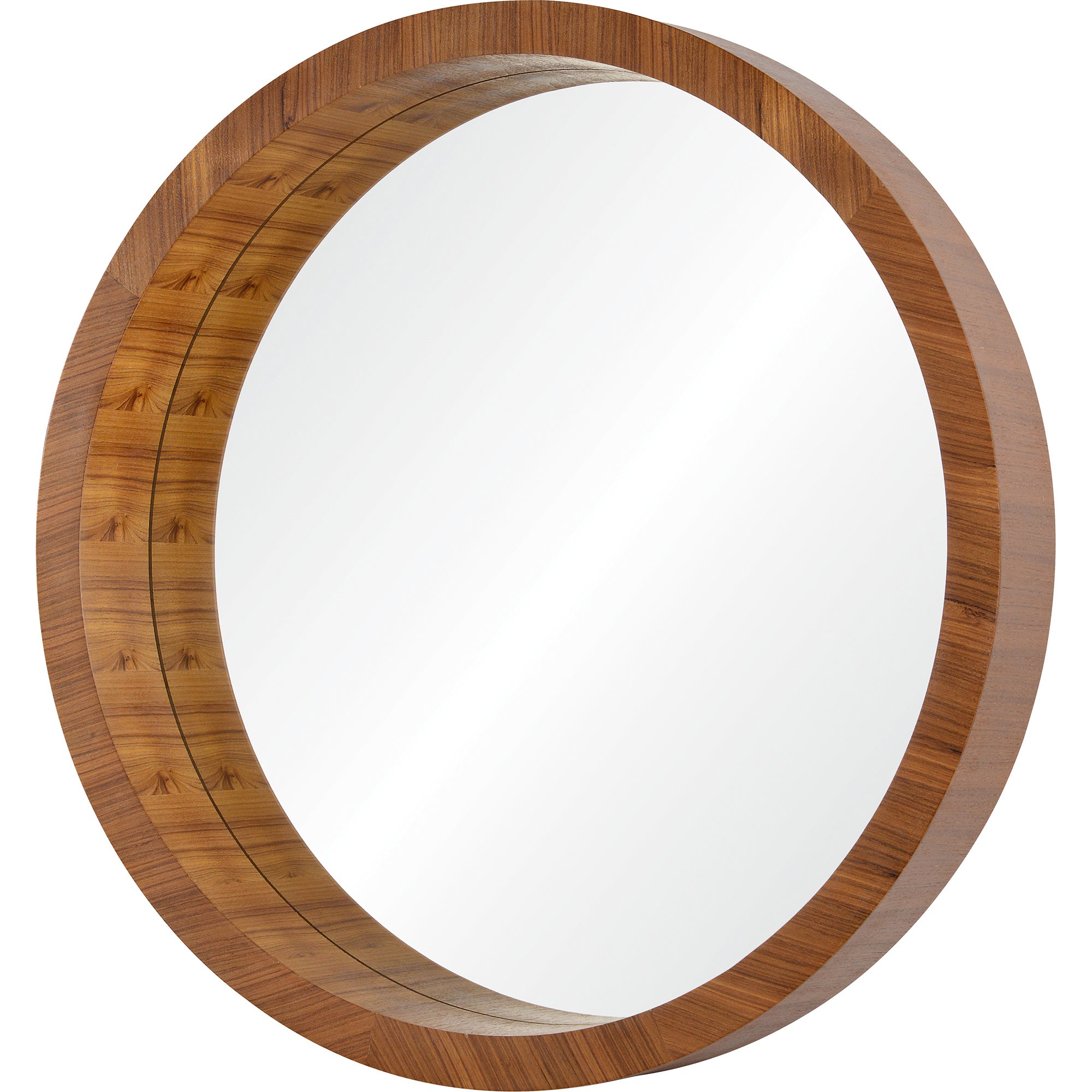 Brynjar 32.5" Wood Veener - Walnut Mirror