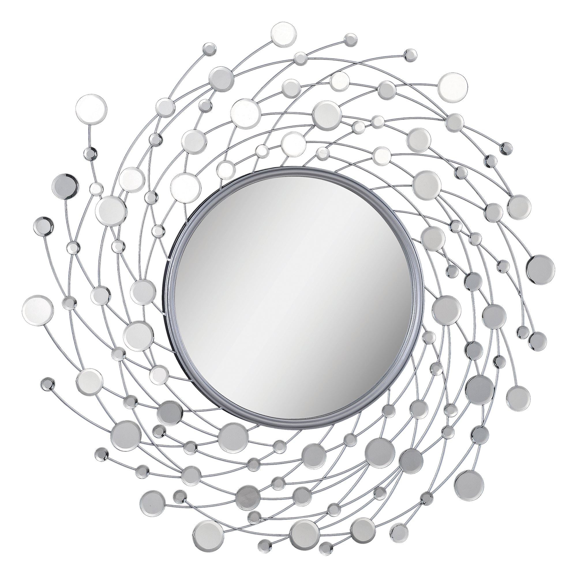 Como 38" Silver Leaf Mirror