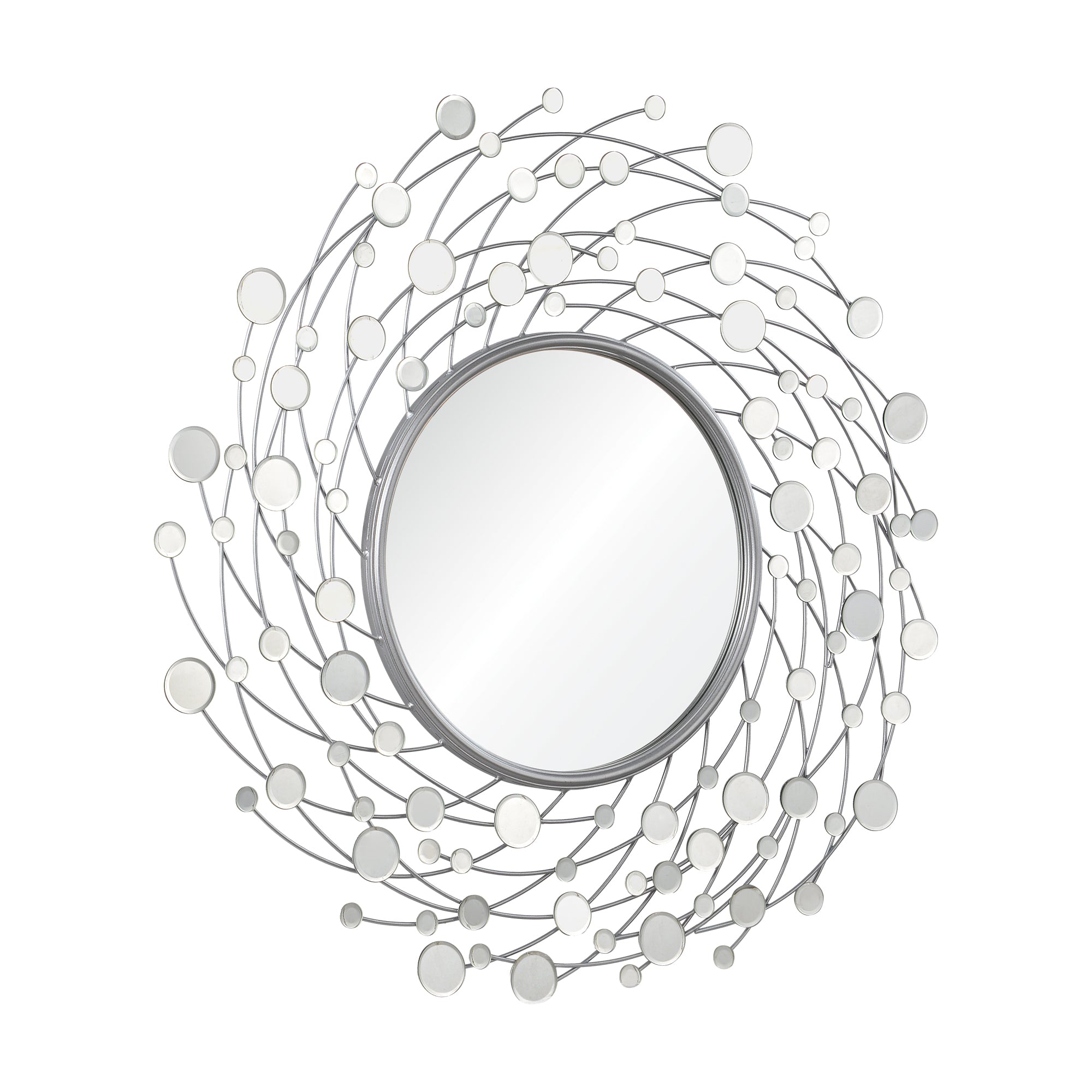 Como 38" Silver Leaf Mirror
