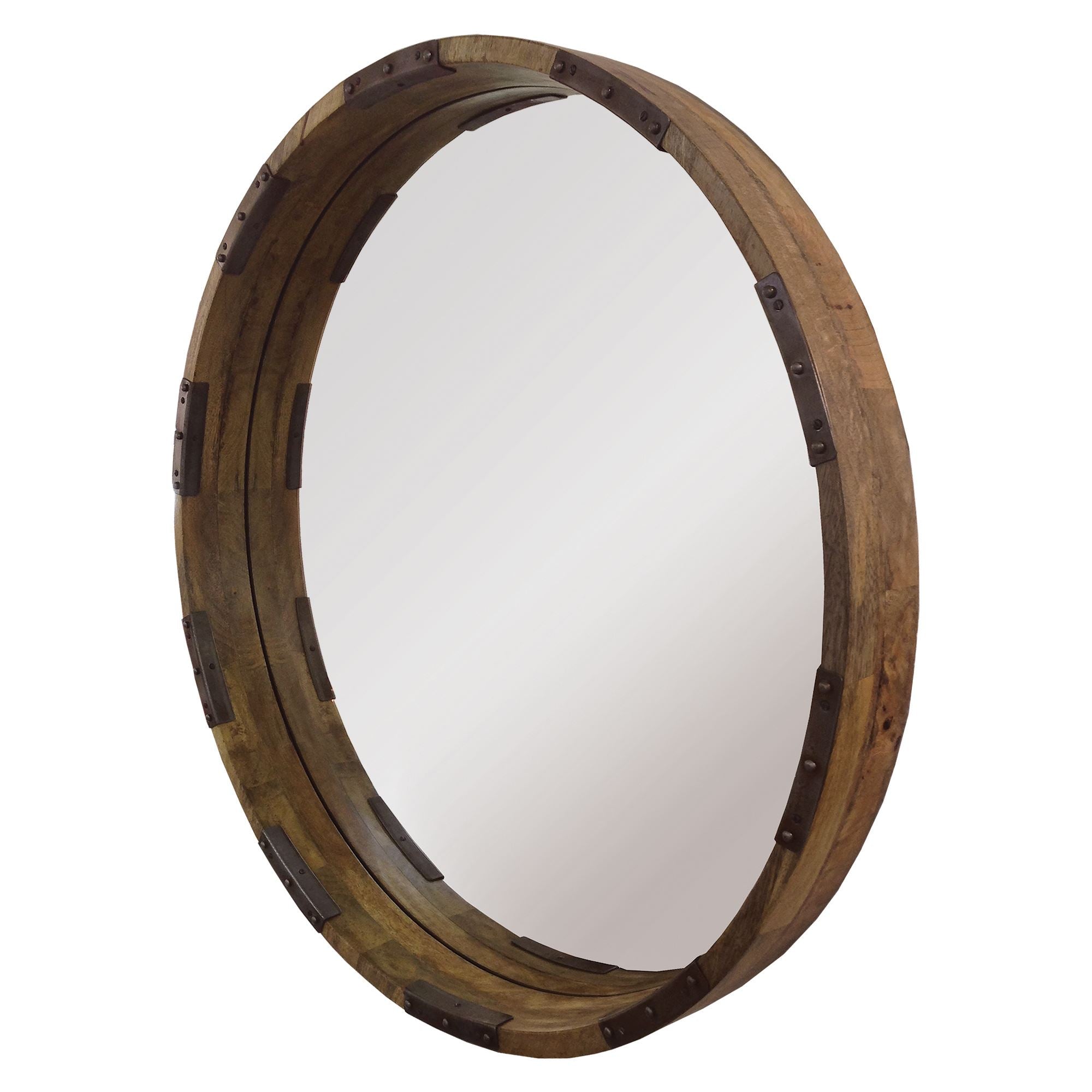 Industria 30" Mango Wood Mirror