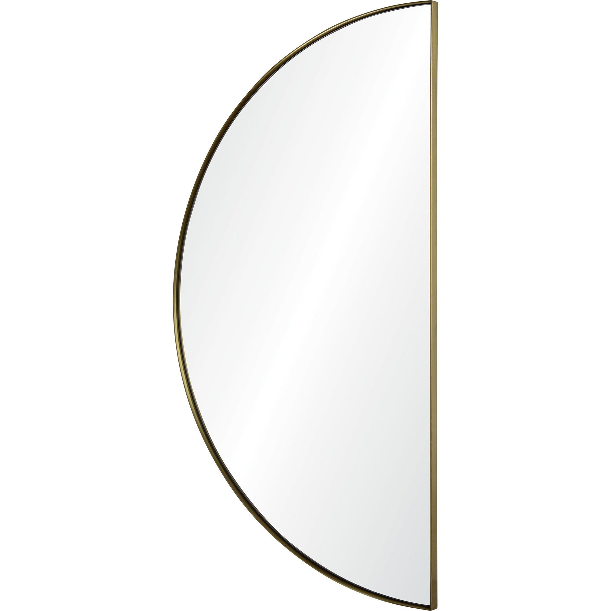 Halfmoon 21" Iron - Satin Brass Mirror