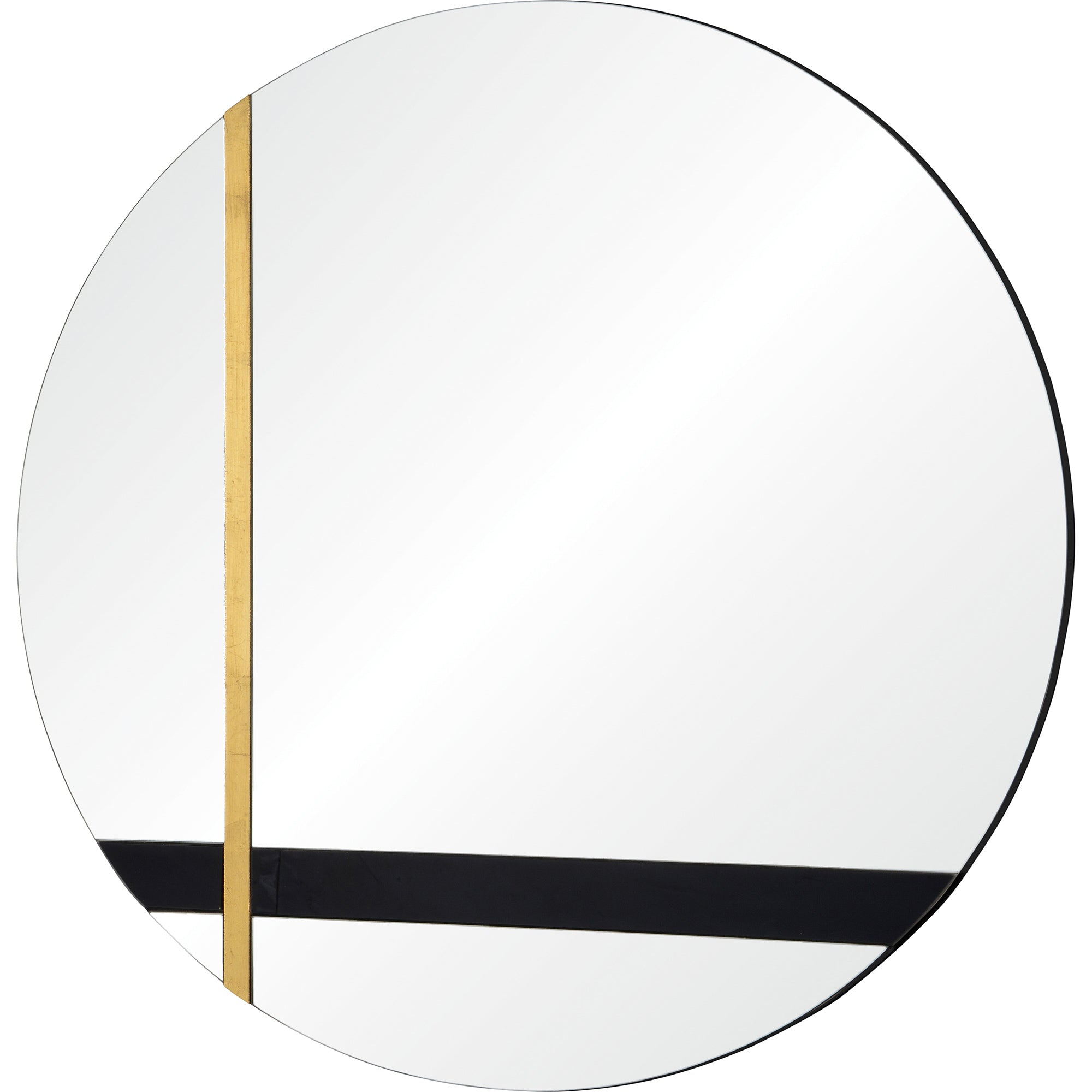 Gavin 30" Polished - Gold Leaf Mirror