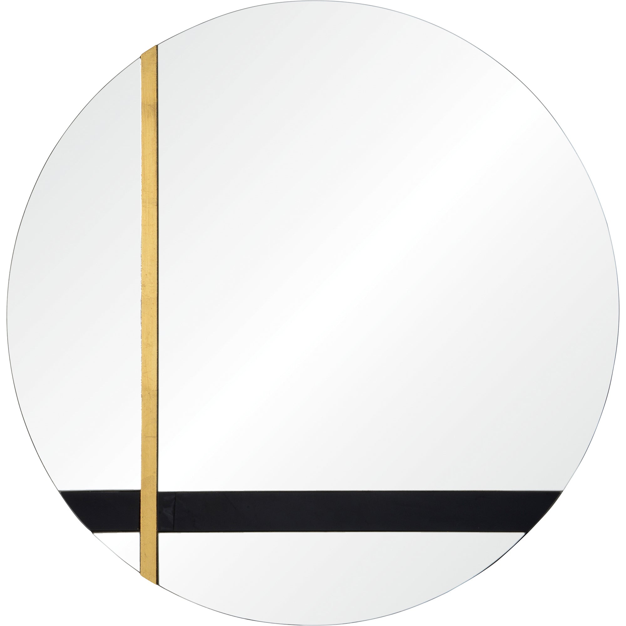 Gavin 30" Polished - Gold Leaf Mirror