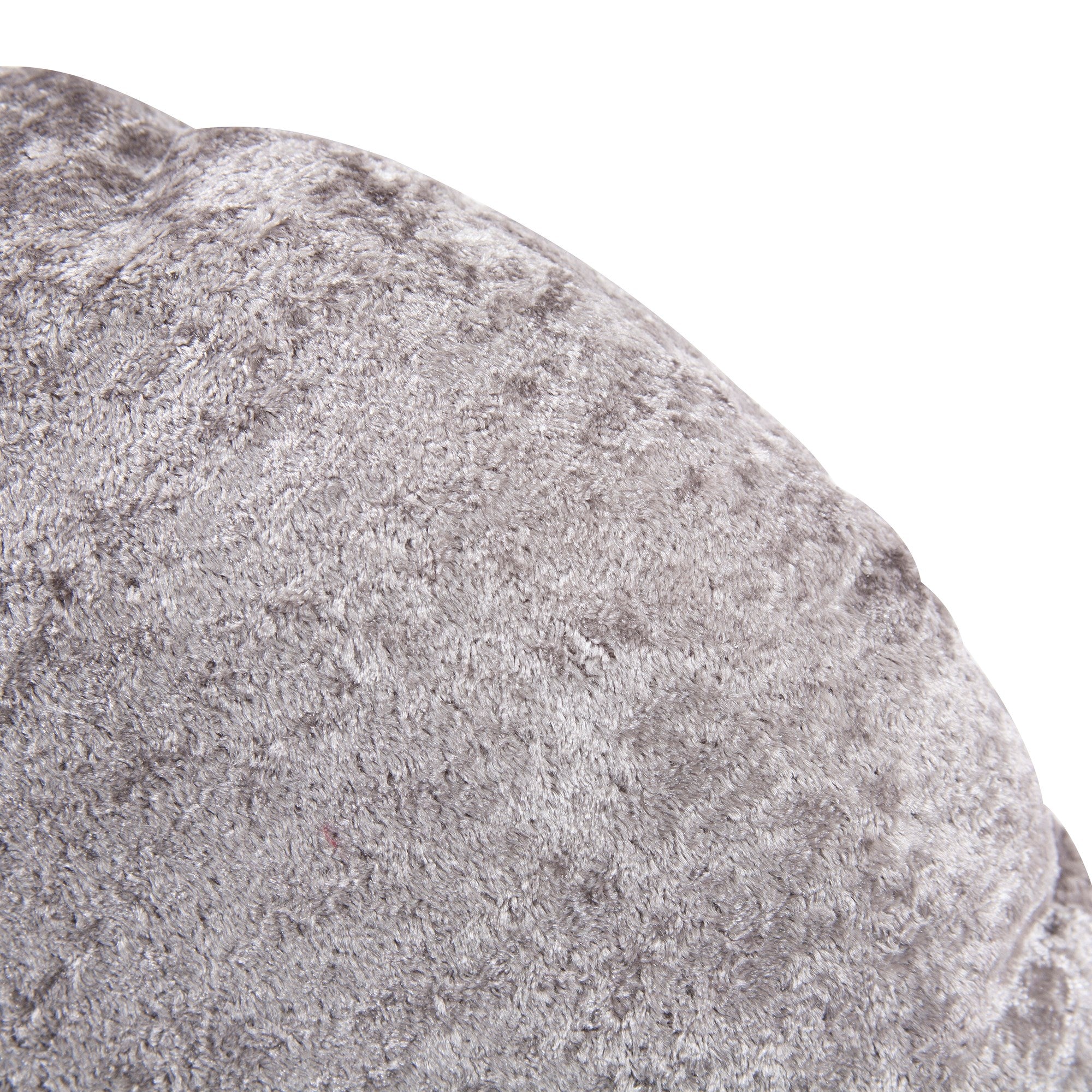 Amaron Cement Crushed Velvet Round Pillow- 18"