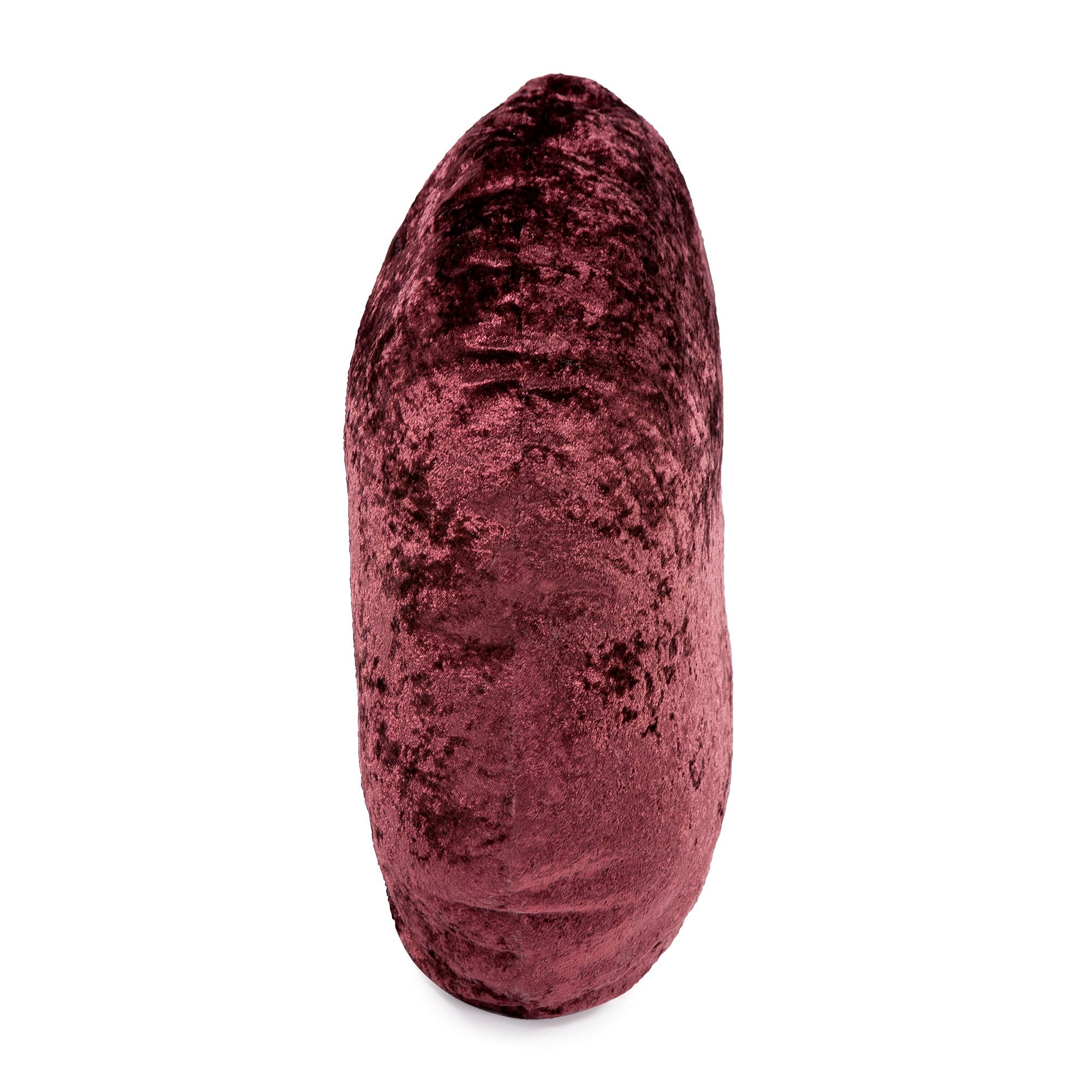Amaron Raisin Crushed Velvet Round Pillow- 18"