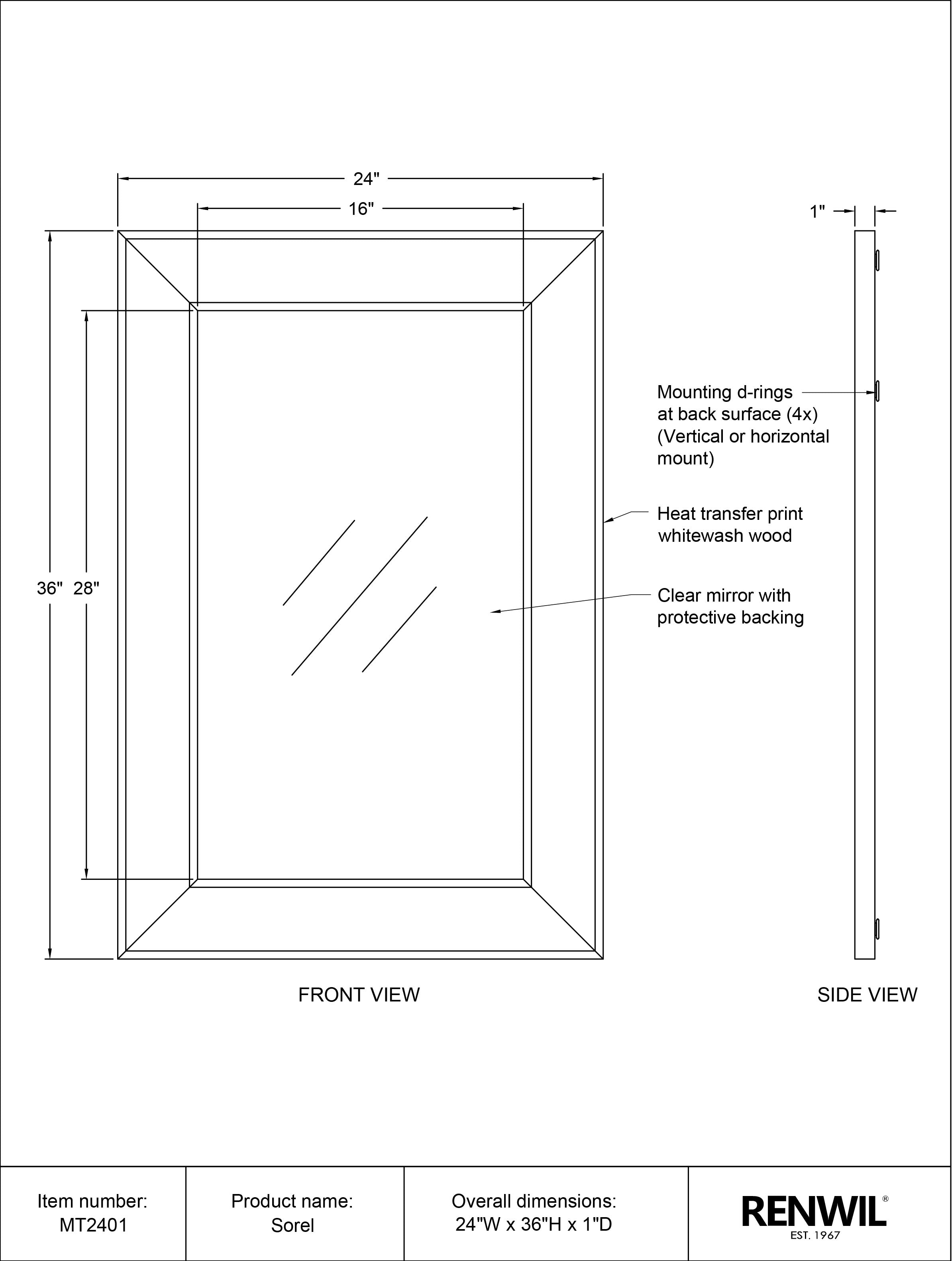 Sorel 24" Champagne Mirror